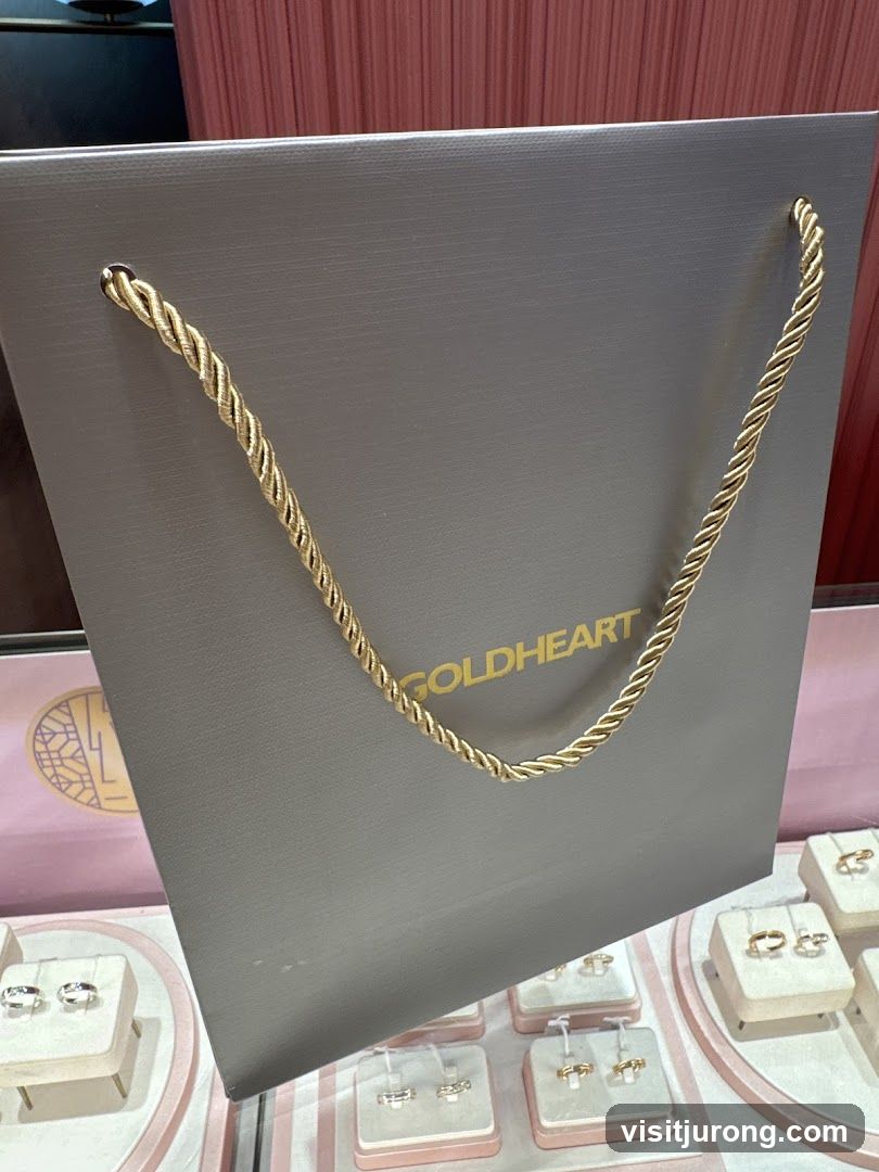 Goldheart Shopping Bag and Jewelry Display