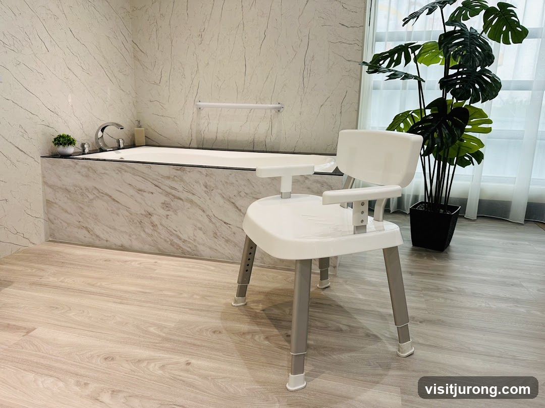 Bathroom with Bathtub and Shower Chair