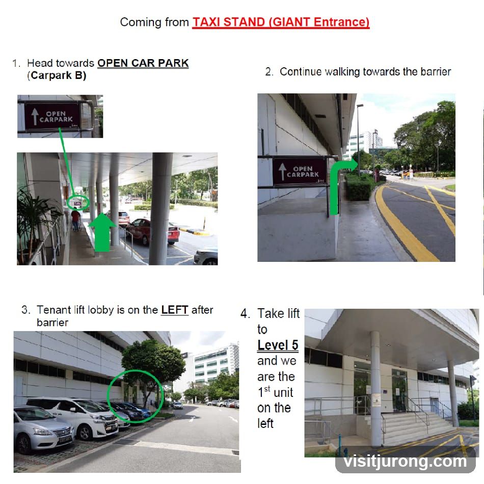 Directions from Taxi Stand