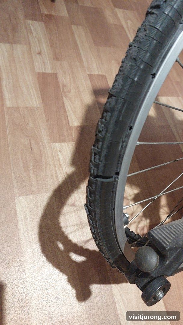 Damaged Bicycle Tire