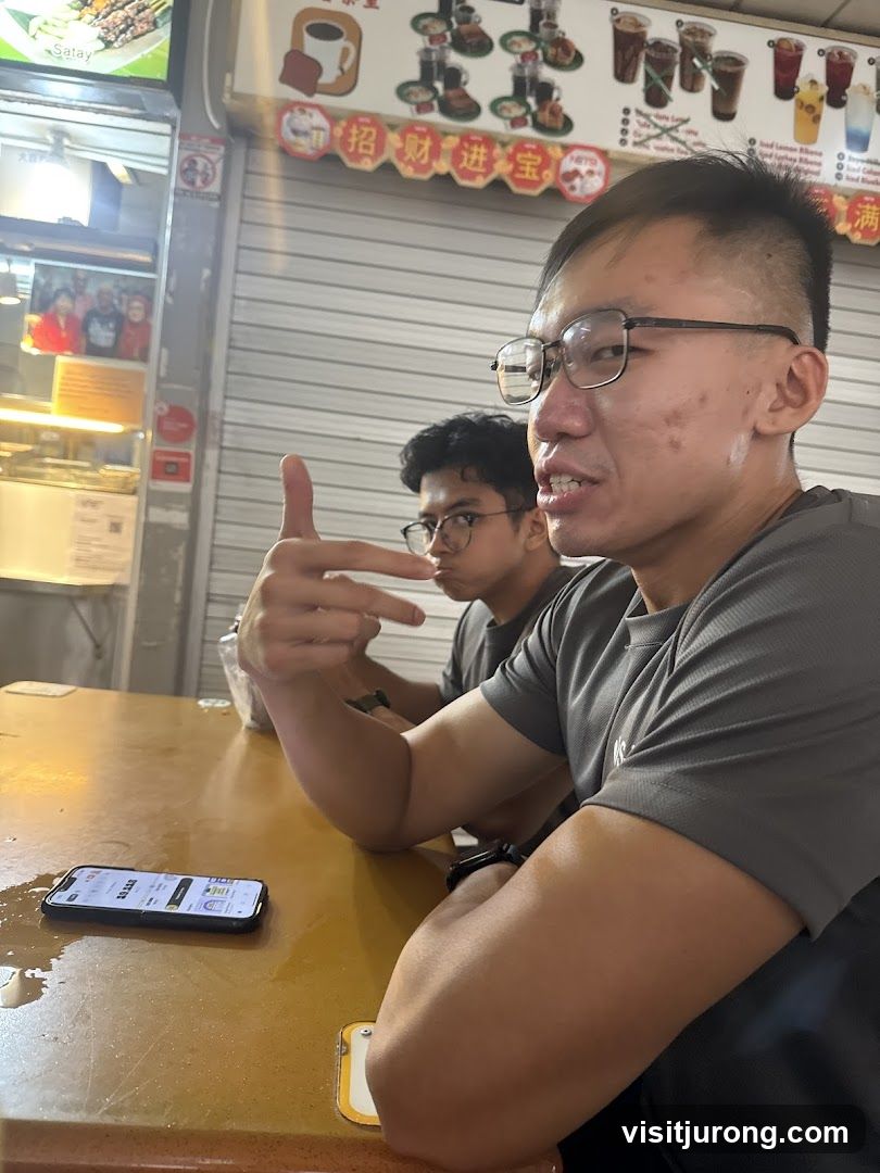 Friends at a Food Stall