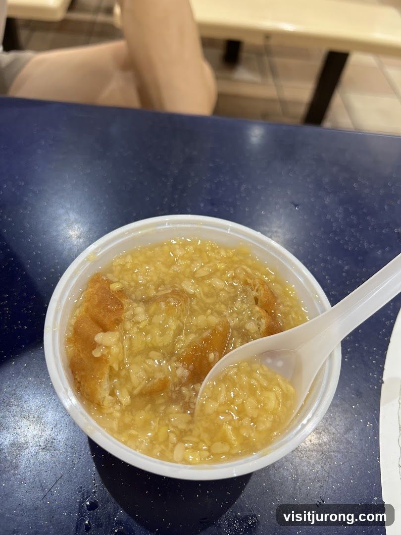 Bowl of Sweet Soup with Fried Dough