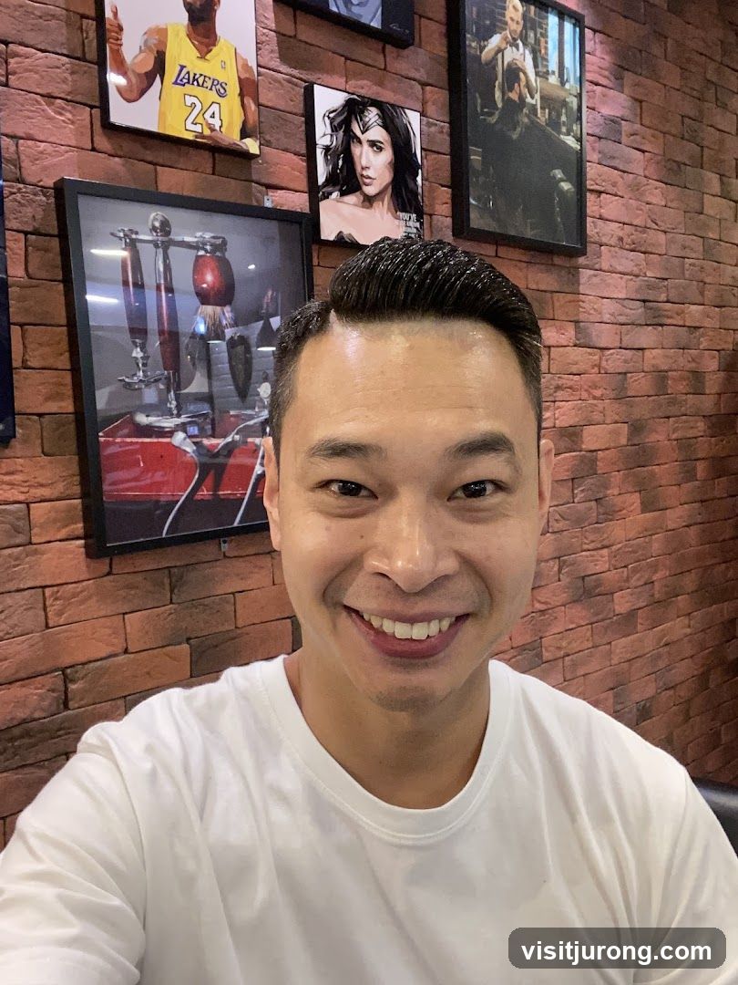 Man in White T-shirt Smiling