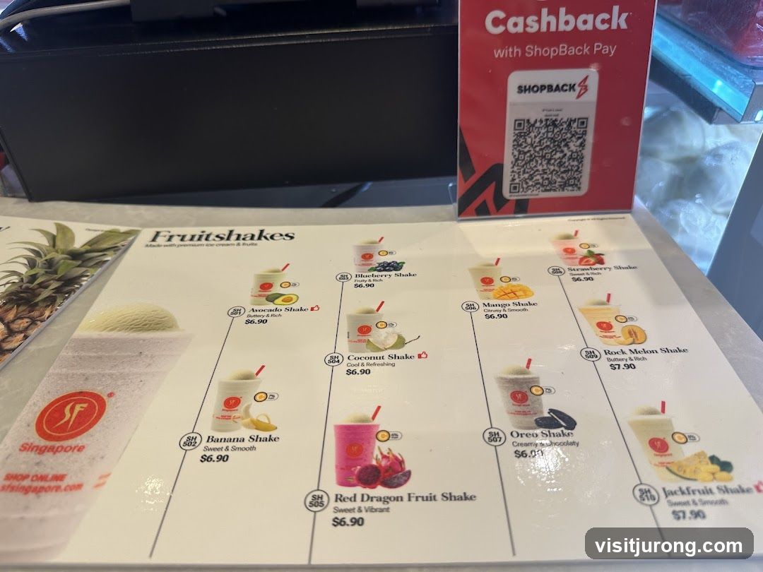 Fruitshakes Menu