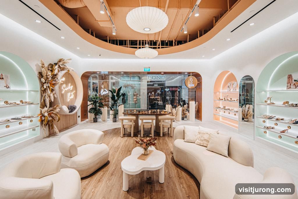 Interior of a shoe store