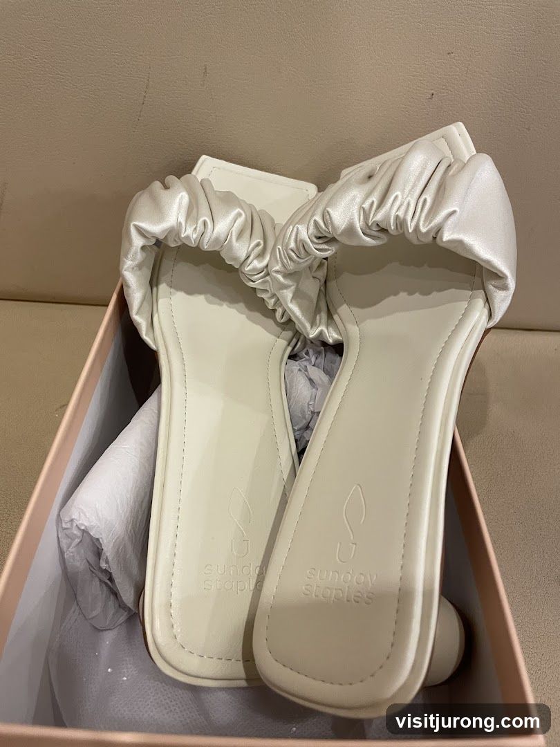 Cream Ruched Sandals