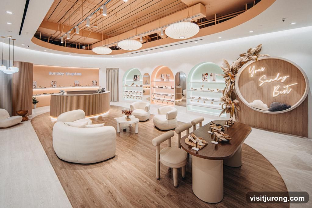 Interior of a shoe store