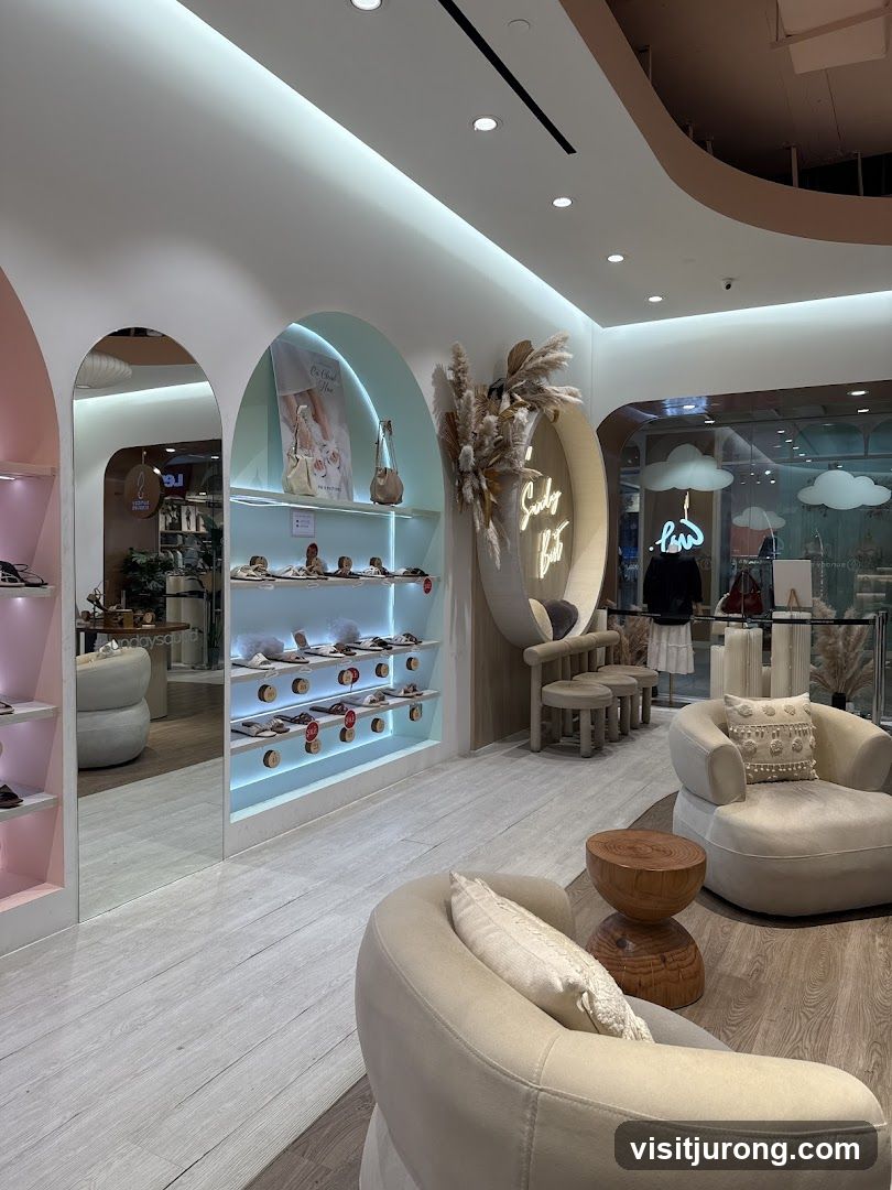 Interior of a shoe store