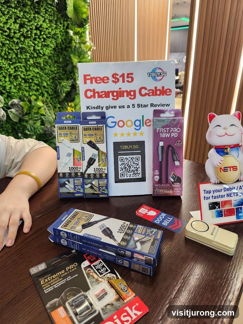 Promotional Display for Charging Cables and Accessories