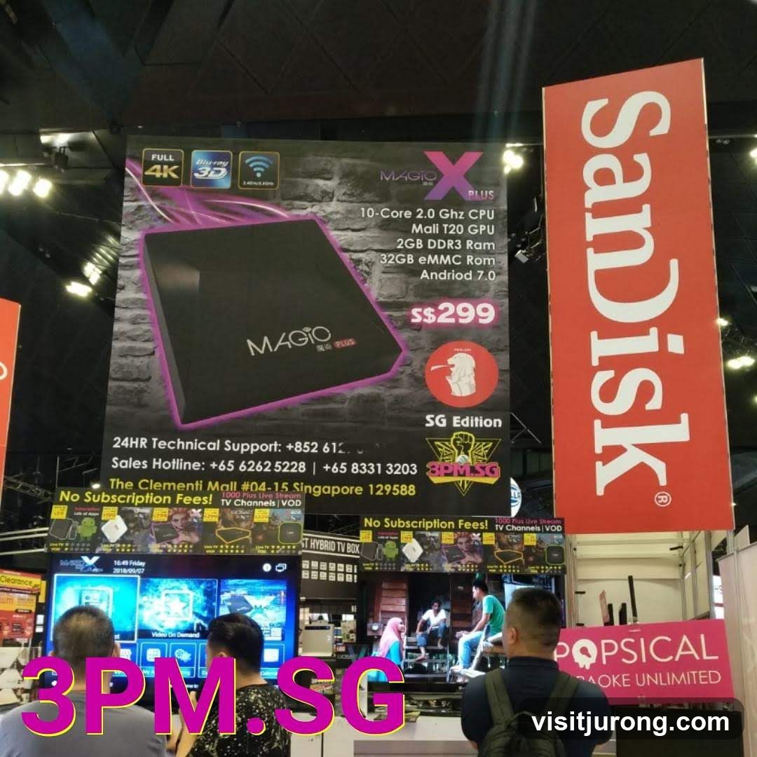 Advertisement for MAGIO X PLUS Android TV Box