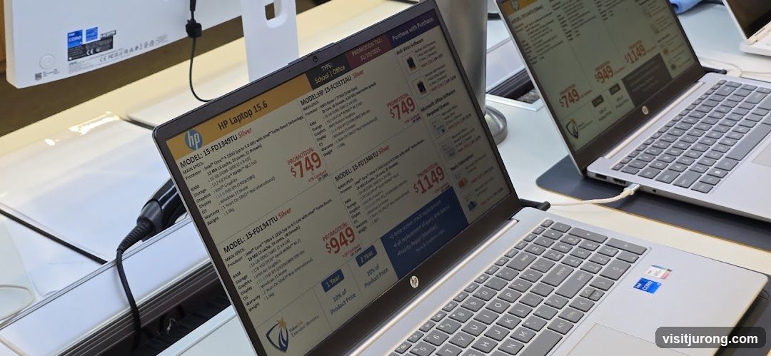HP Laptops on Display