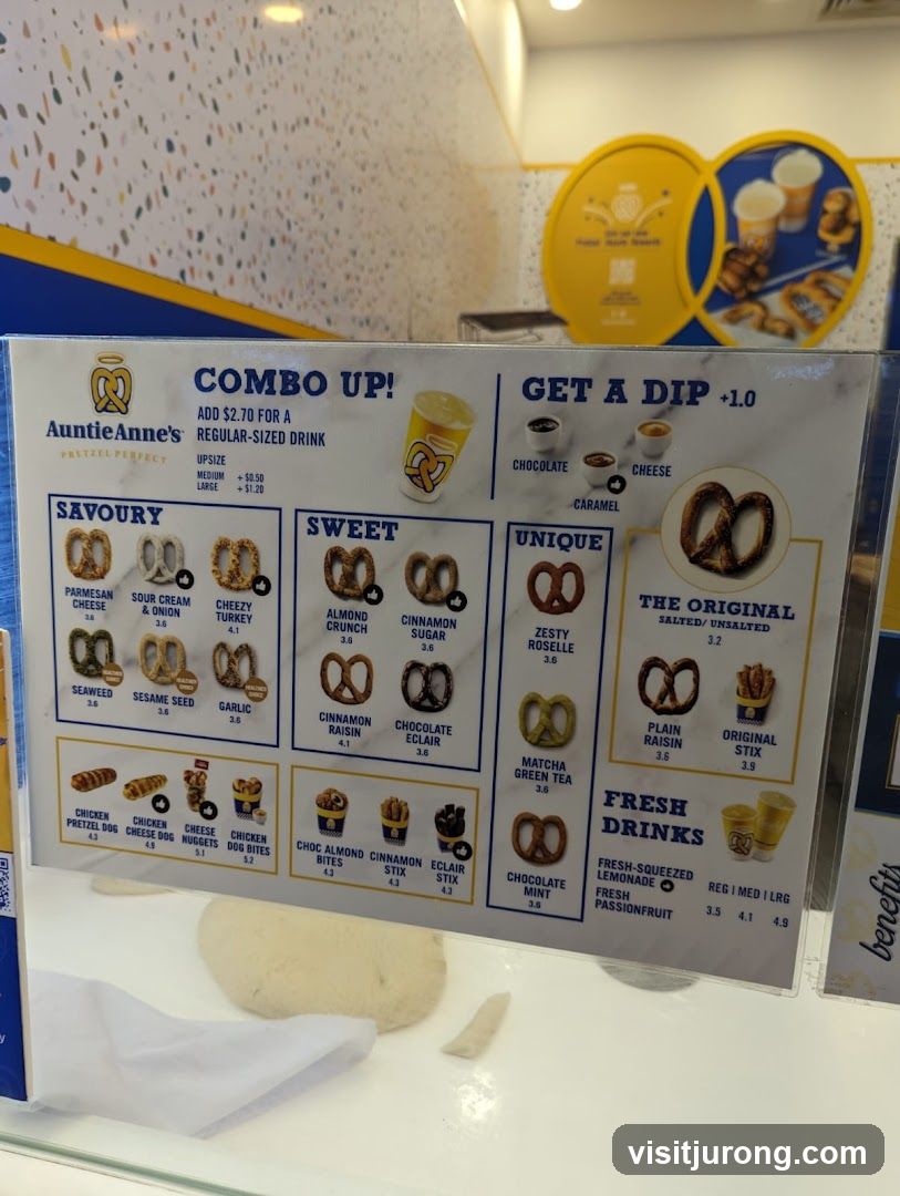Auntie Anne's Menu