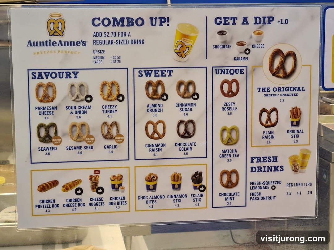 Auntie Anne's Menu