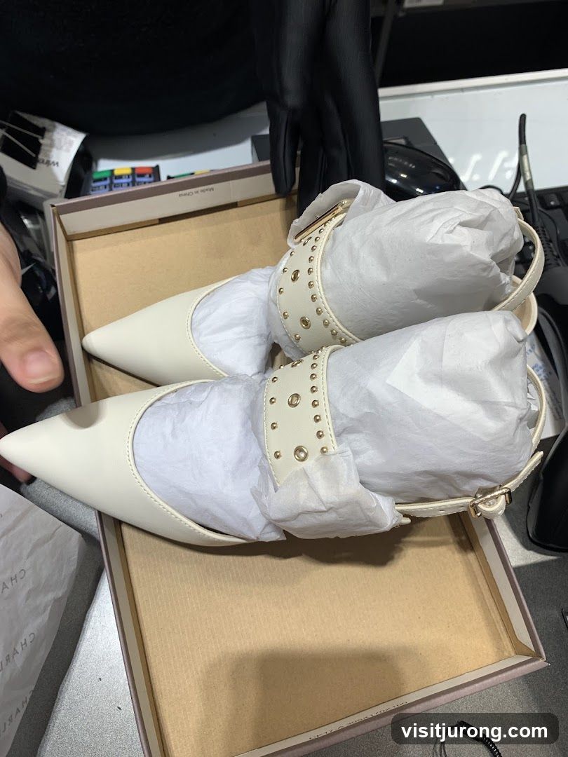 White Studded Ballet Flats