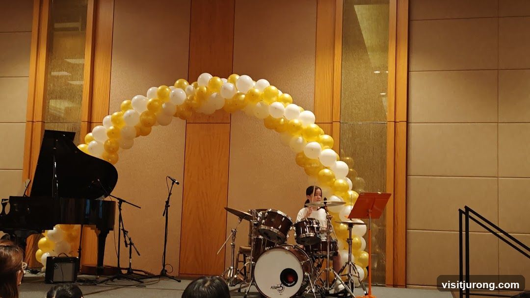 Performance Stage with Balloons