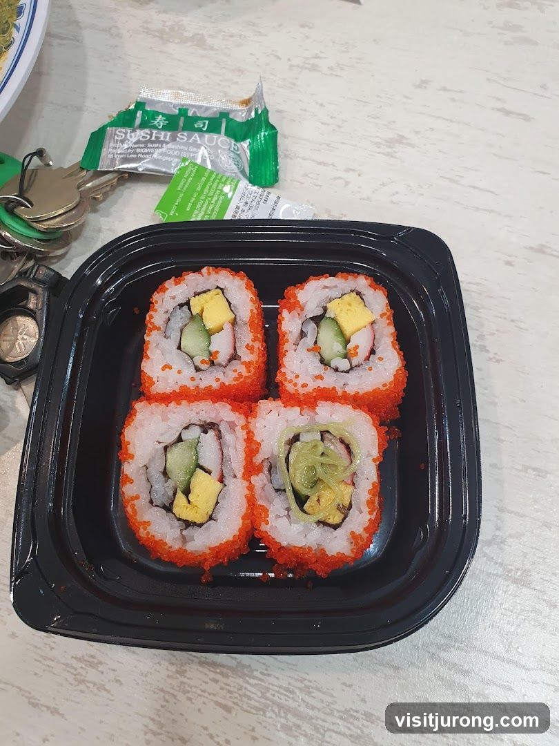 Sushi Rolls with Soy Sauce Packet