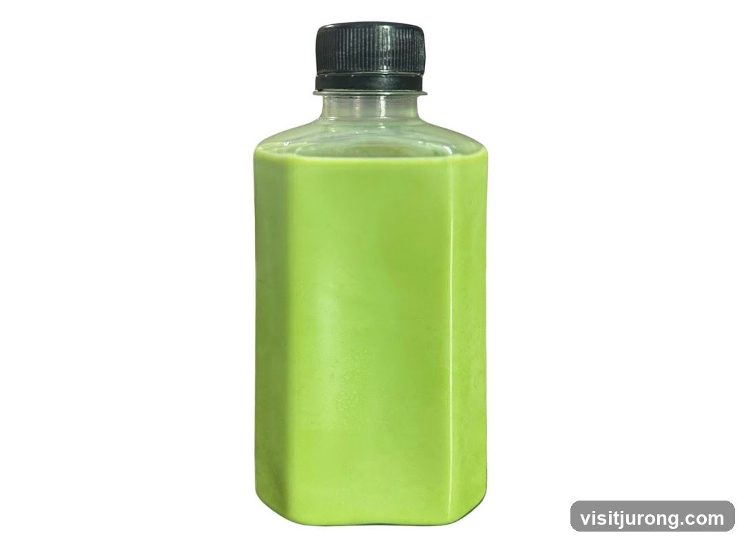 Green Beverage in a Bottle