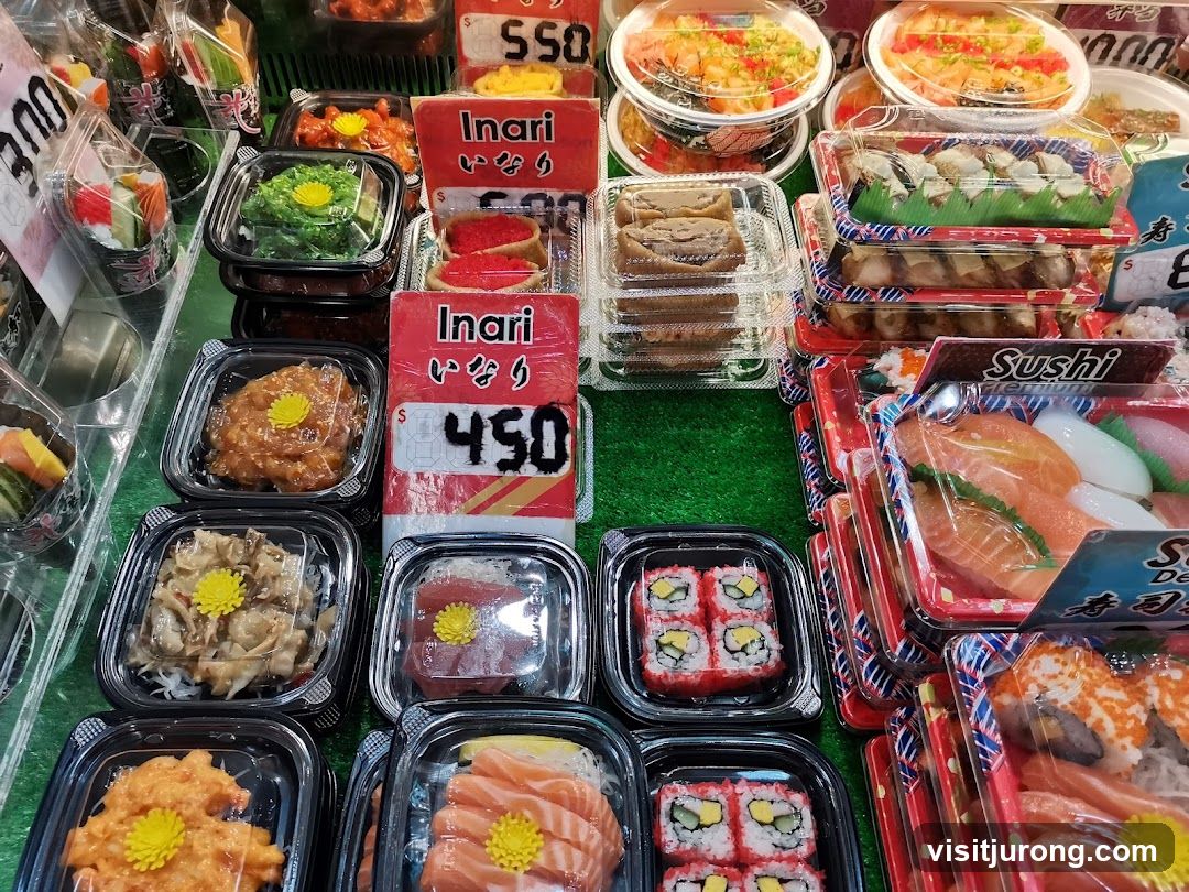 Assortment of Sushi and Japanese Dishes