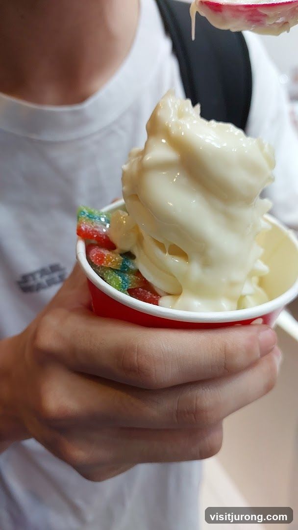 Soft Serve Ice Cream with Gummy Candies