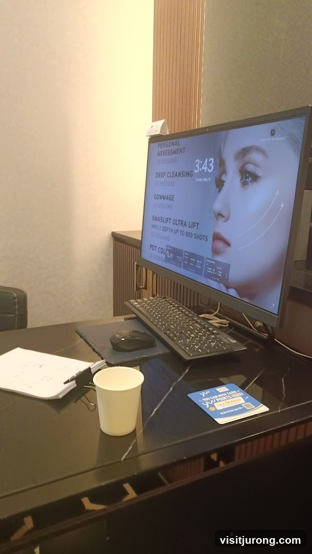 Computer Screen Displaying Services