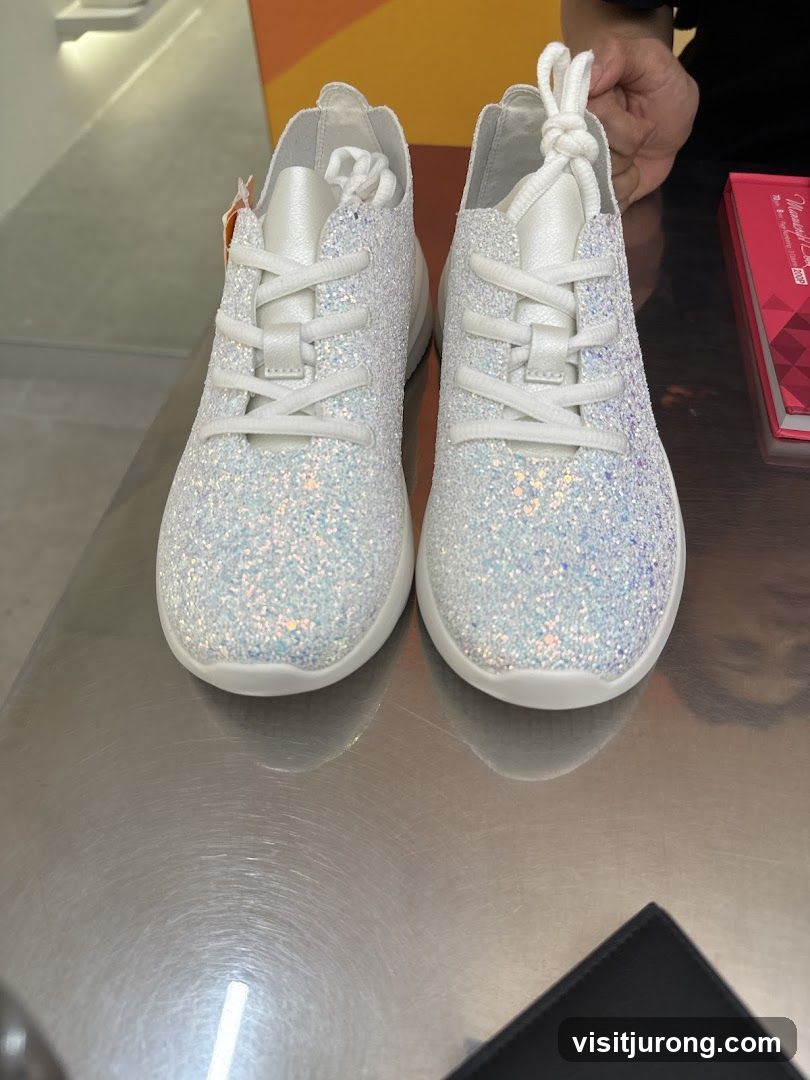 Sparkly White Sneakers
