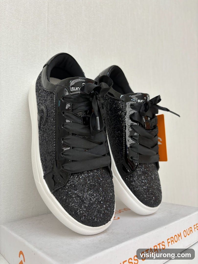 Black Glitter Sneakers