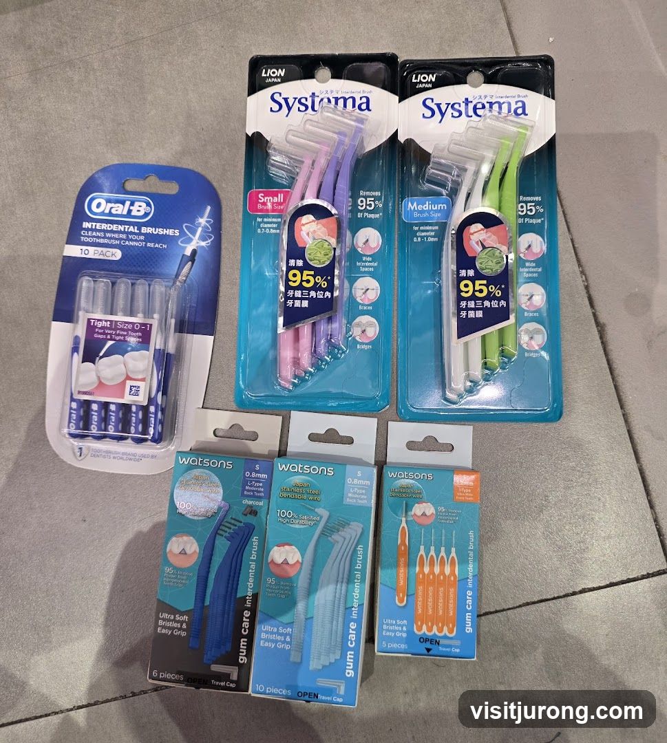 Oral-B, Systema, and Watsons Interdental Brushes