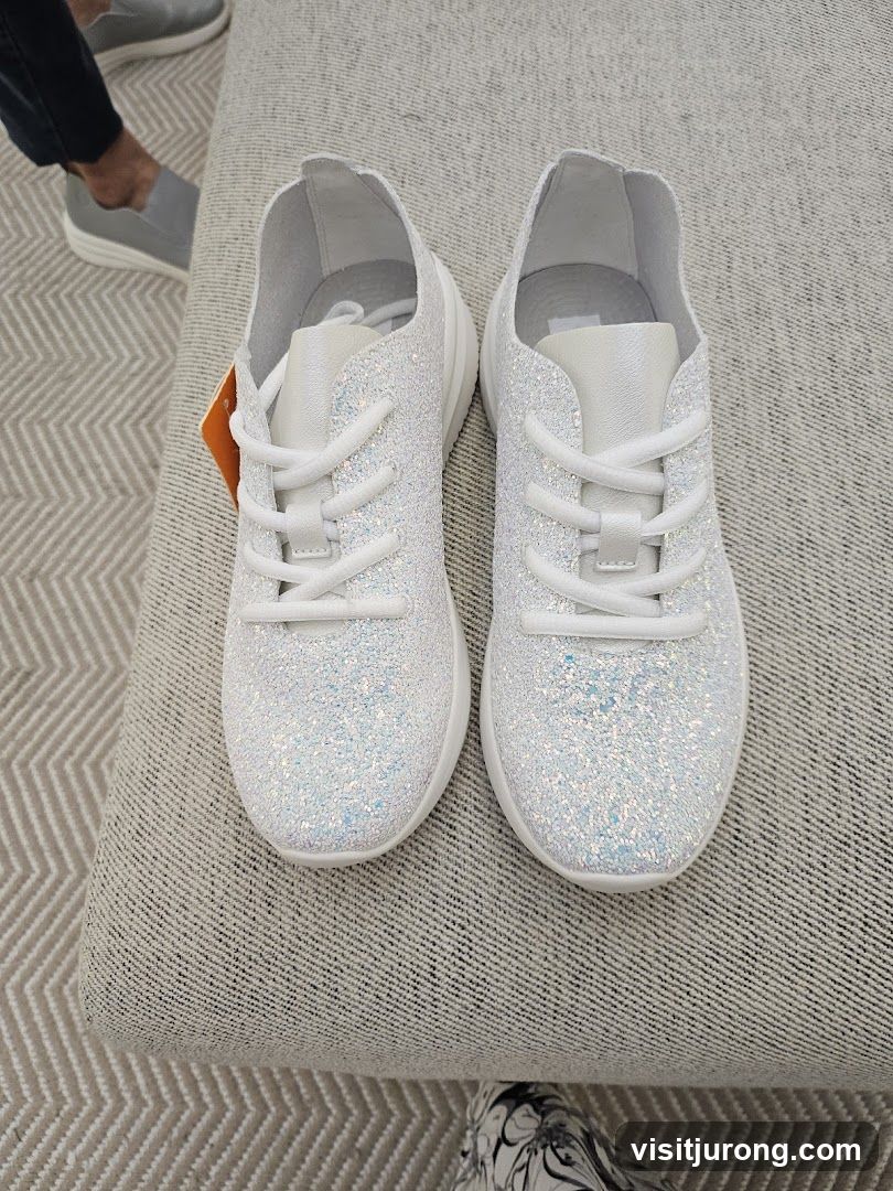 Sparkly White Sneakers