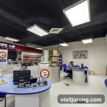 Electronics store interior
