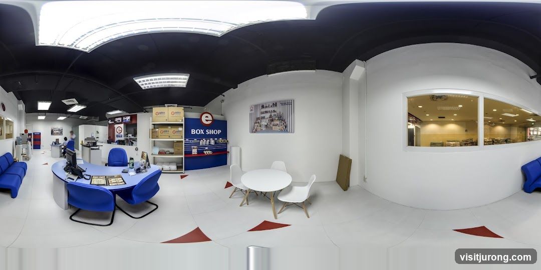 Interior of a box shop