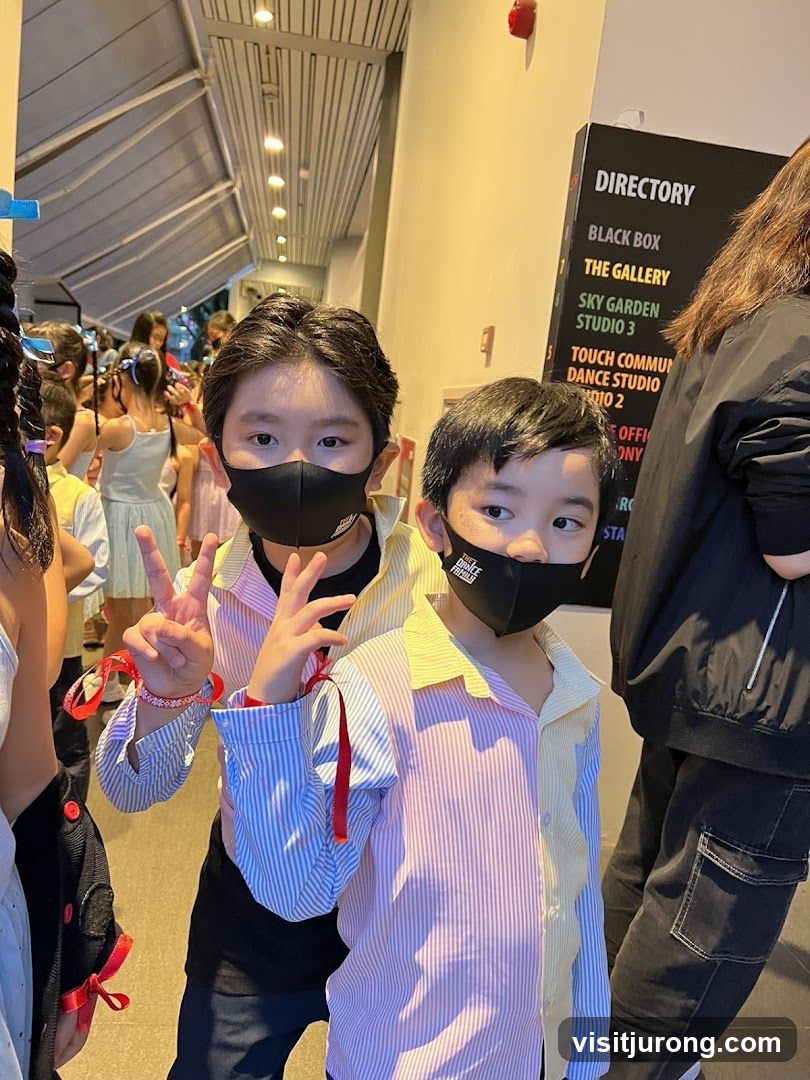 Children in a hallway