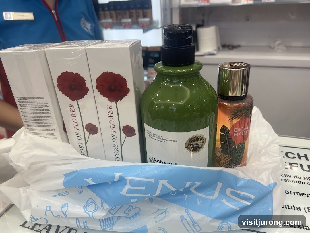 Beauty Products in Shopping Bag