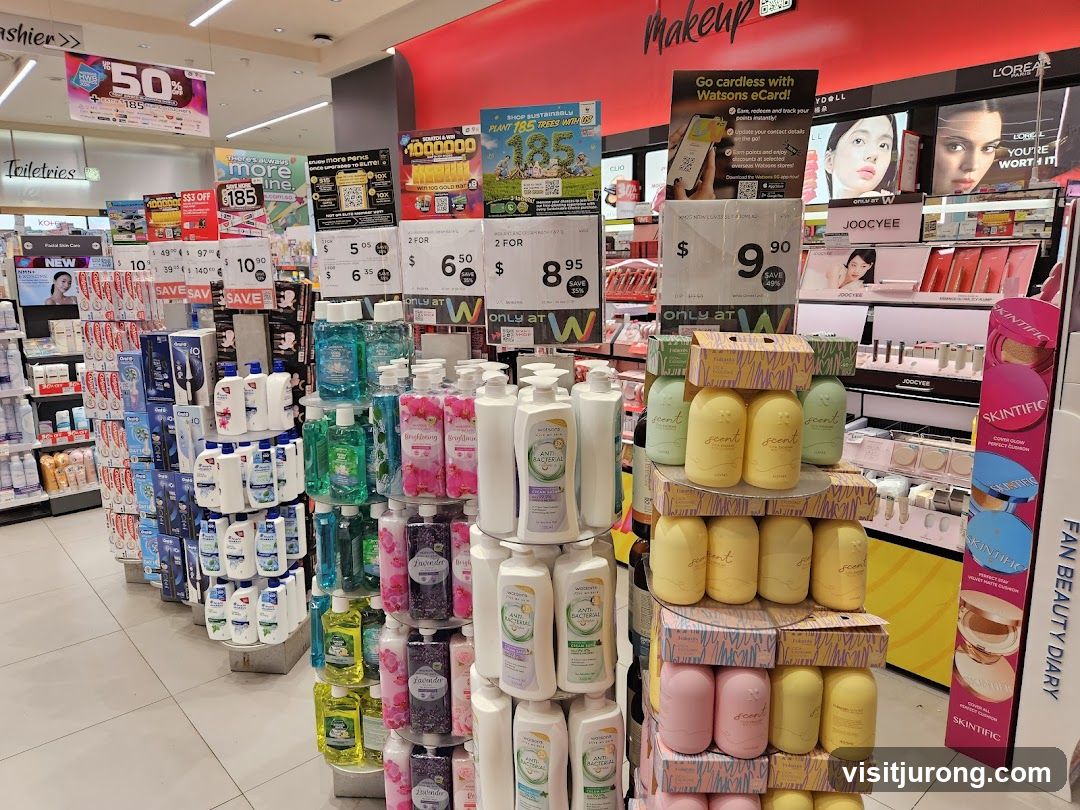 Cosmetics and toiletries display