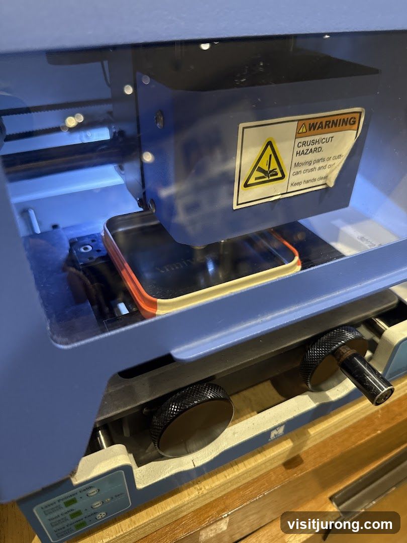 Laser Engraver with Warning Label