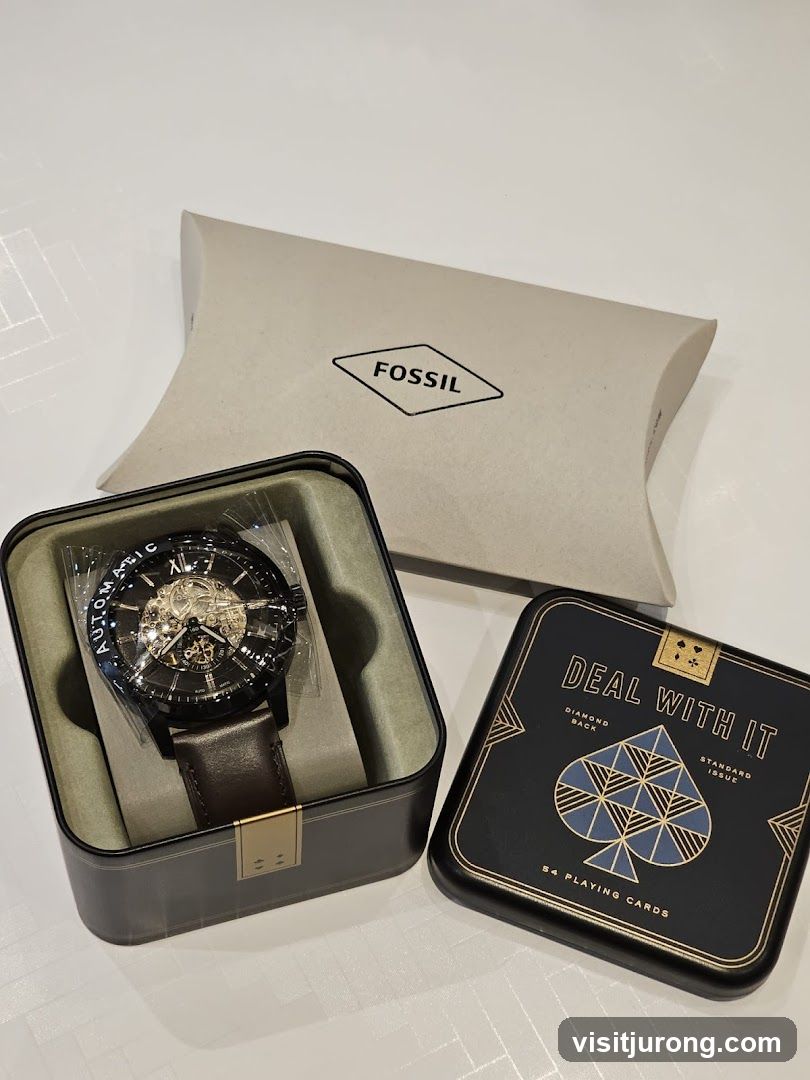 Fossil Watch and Playing Cards