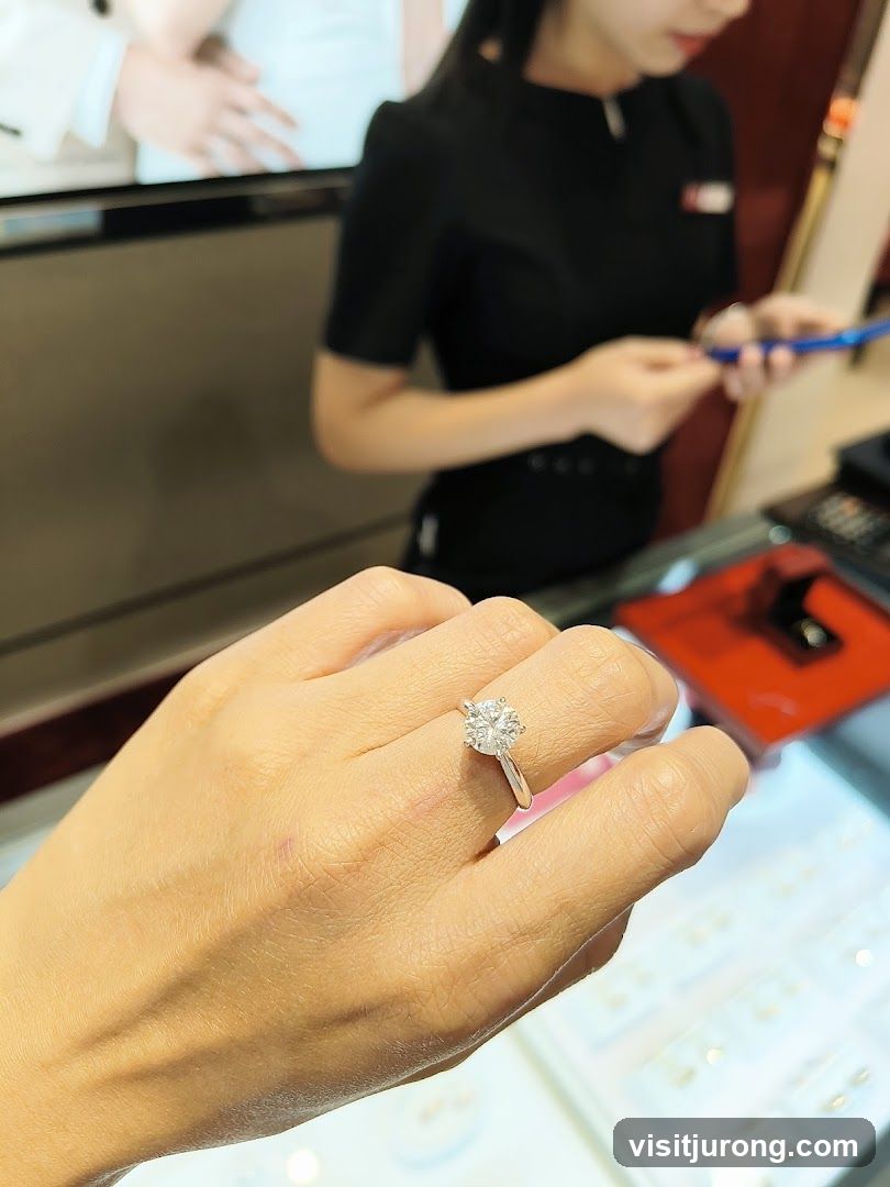 Diamond Ring on Hand