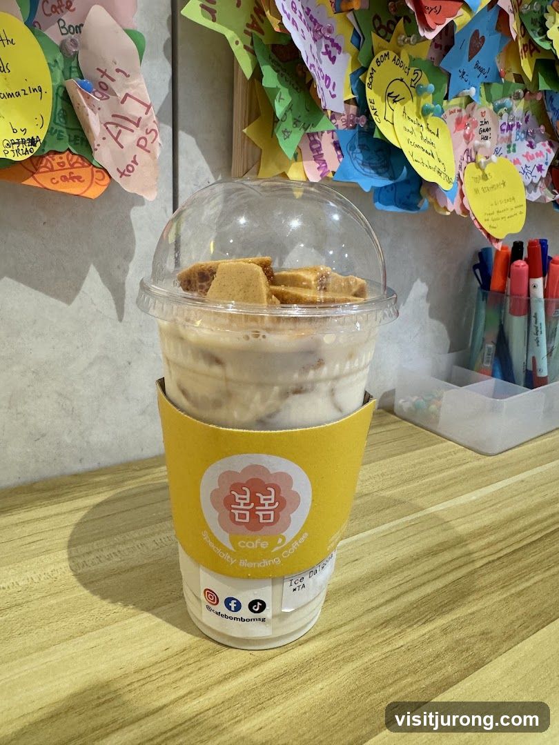 Iced Coffee with Dalgona Topping