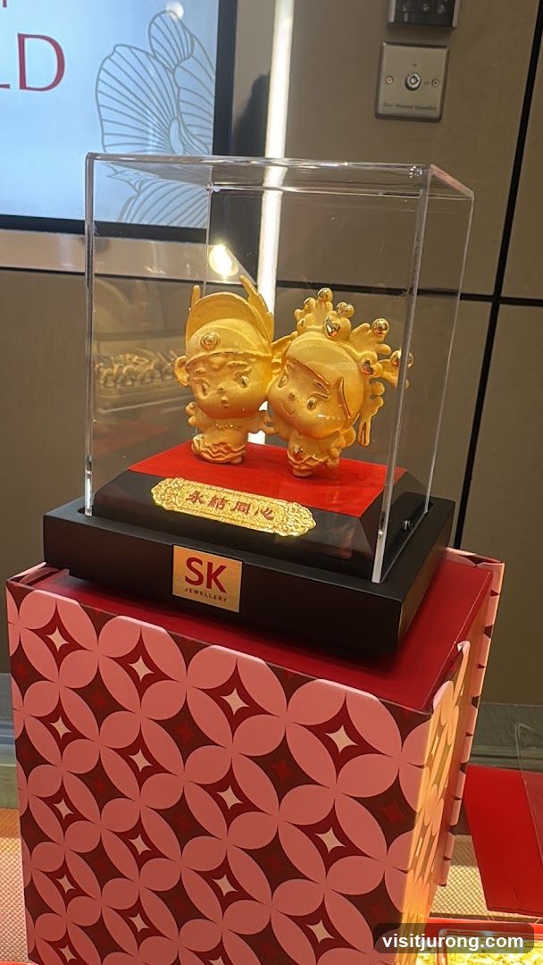 Gold Figurines Display