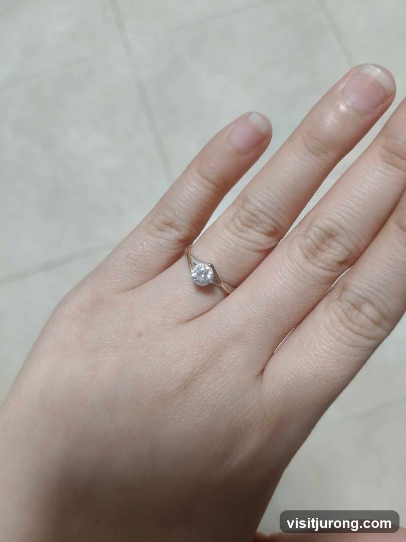 Diamond Ring on Hand