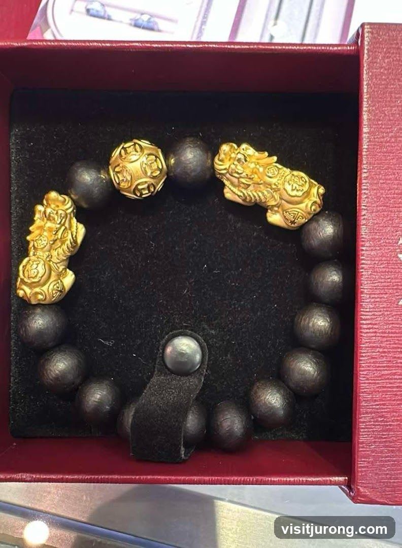 Bracelet with gold charms