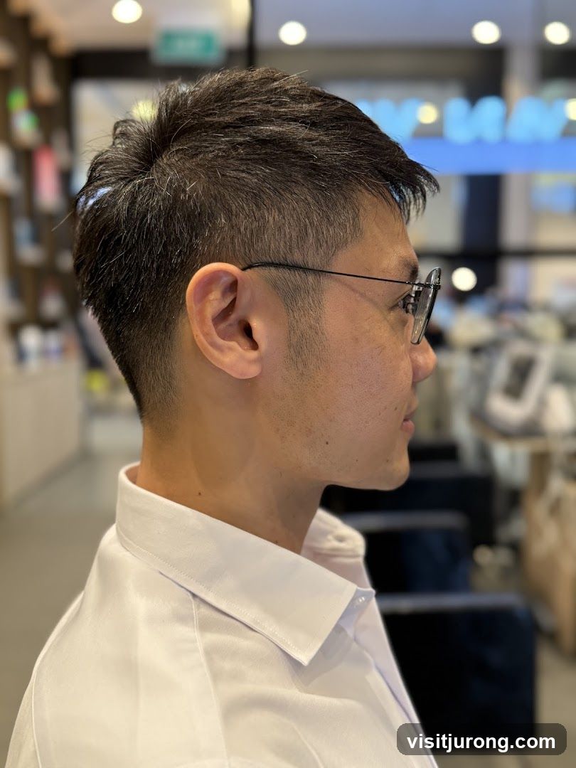 Man with a fresh haircut