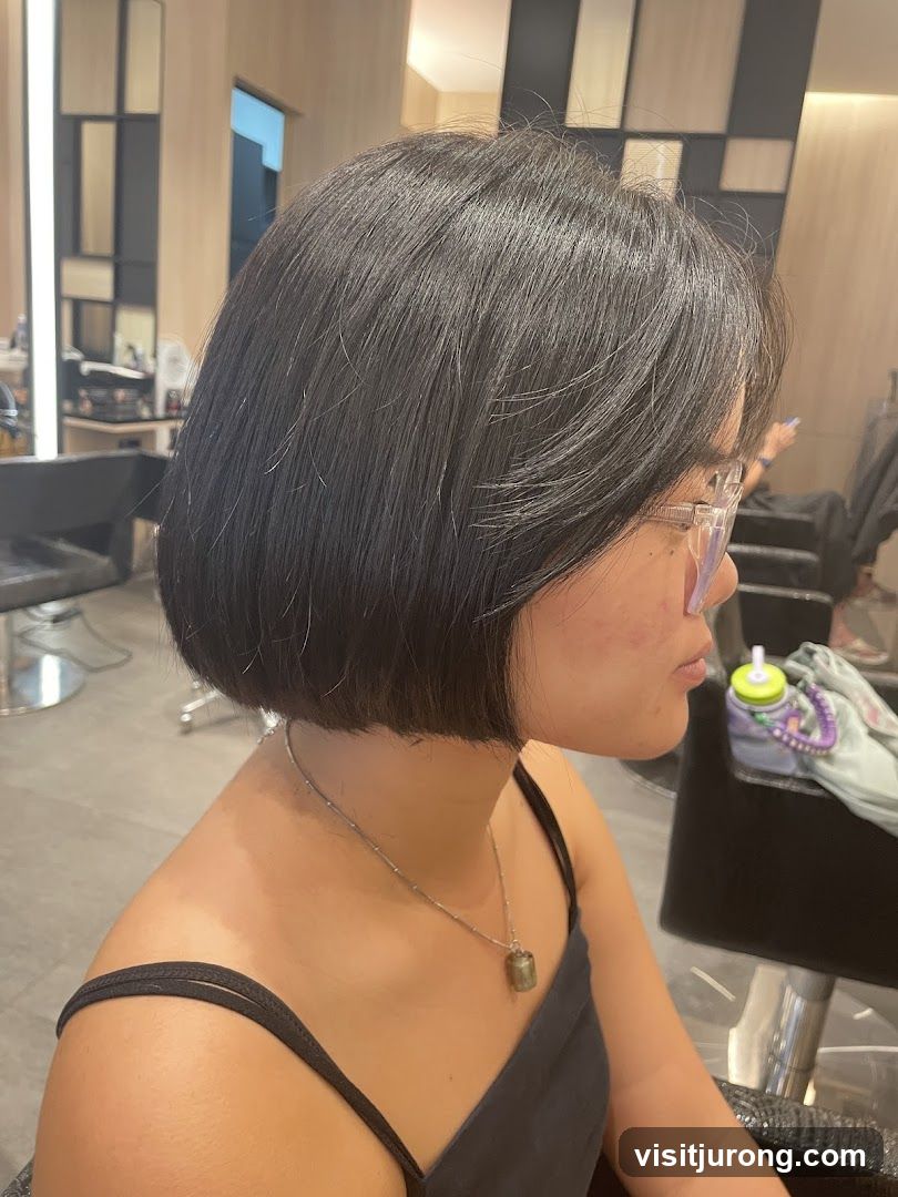 Woman with a bob haircut
