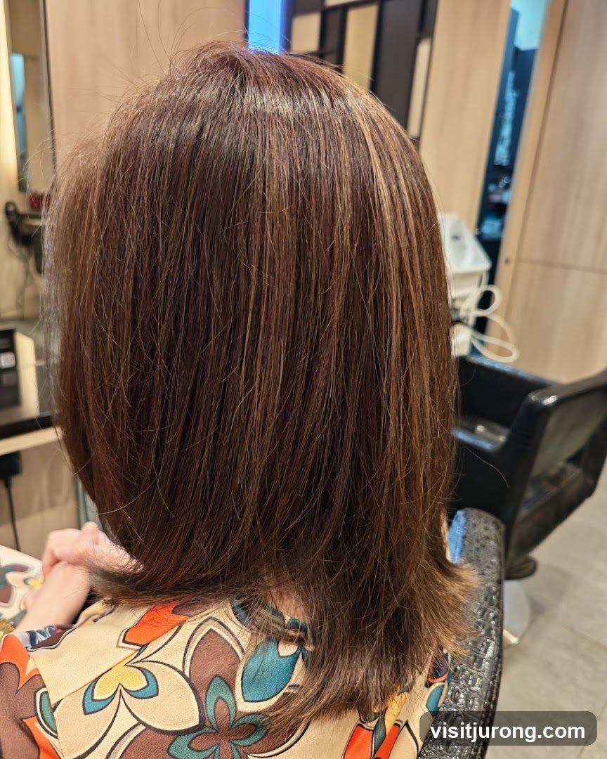 Woman's Brown Hair with Highlights
