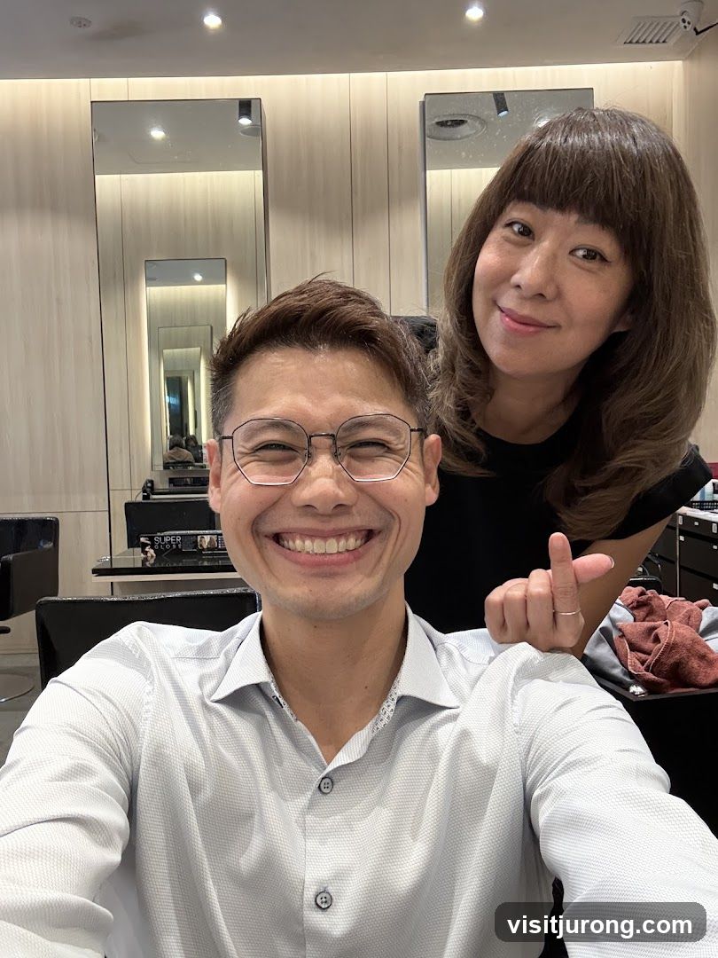 Man and Woman in Hair Salon