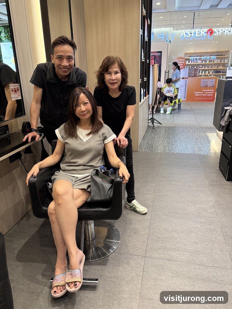 Hair Salon Staff with Client