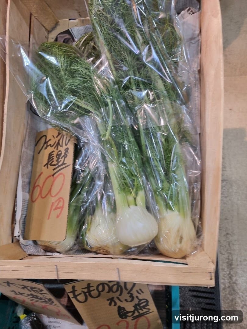 Fennel in a wooden crate