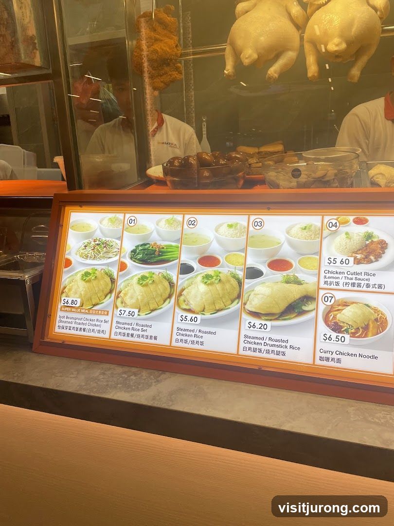 Chicken Rice Menu