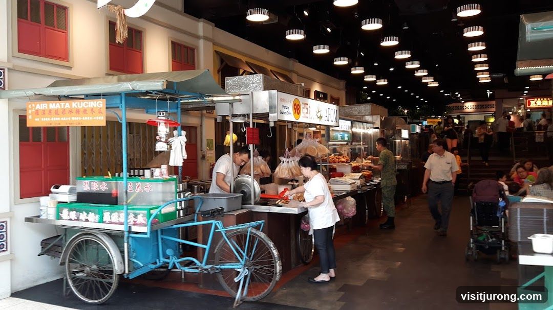 Food stalls in a market