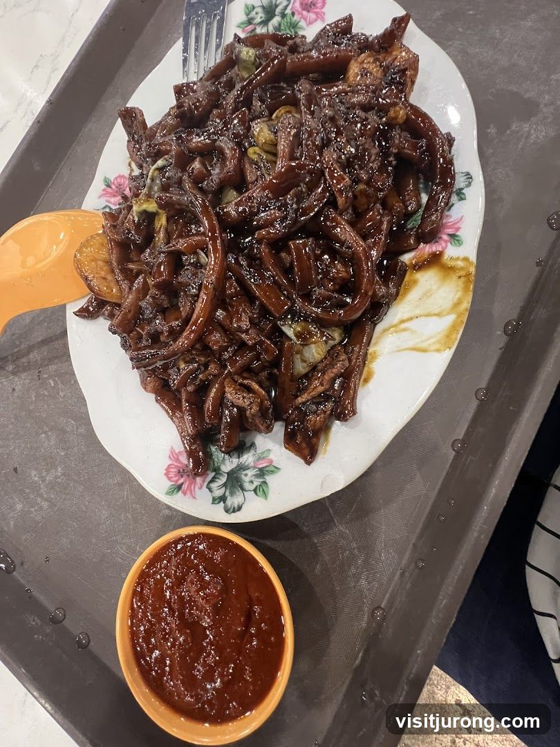 Plate of Hokkien Mee with Chili Sauce