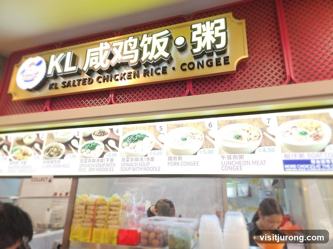 KL Salted Chicken Rice & Congee Menu
